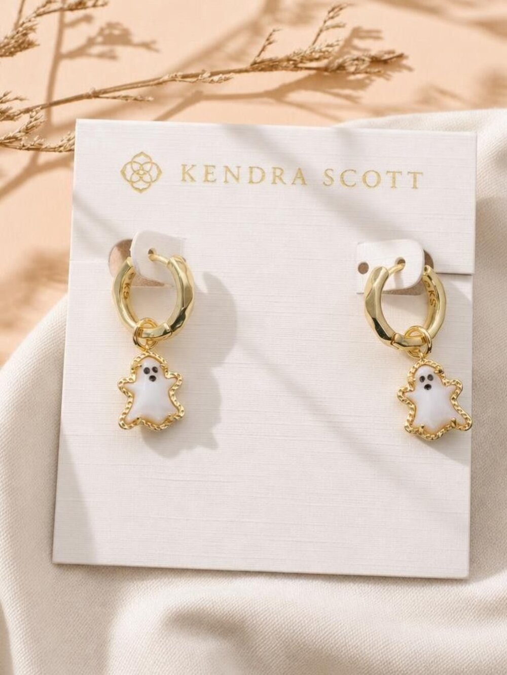 Kendra Scott Ghost Gold Convertible Huggie Earrings